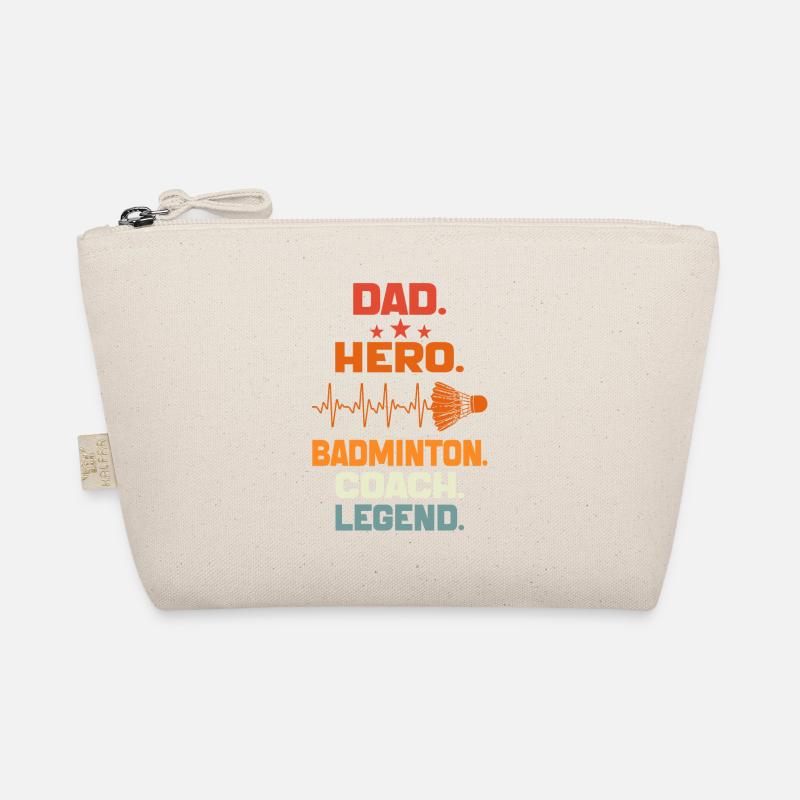 Papa Held Badminton Coach Legende Badminton DAD Geschenk - Bio-Täschchen - Natur