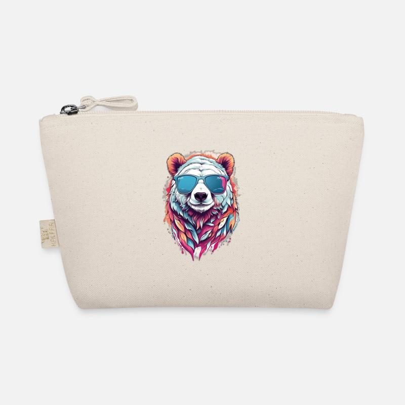Panda-Sonnenbrille in Neonfarben Bio-Täschchen
