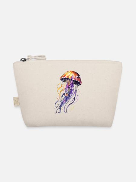 Qualle Aquarell - Bio-Täschchen - Natur