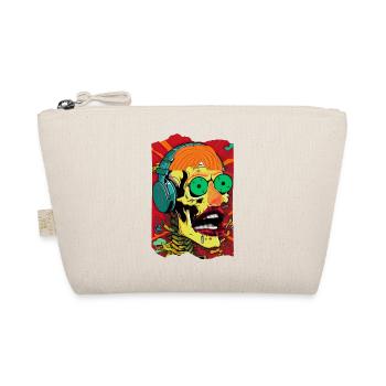 Music Skull Pop Art - Organic Pouch - nature - Front