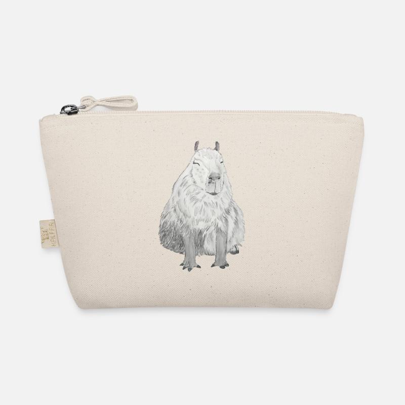 cute capybara capybara capibara guinea pig - Organic Pouch - nature