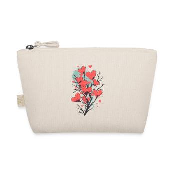 Beautiful Tree with Red Hearts in it. - Organic Pouch - nature - Front