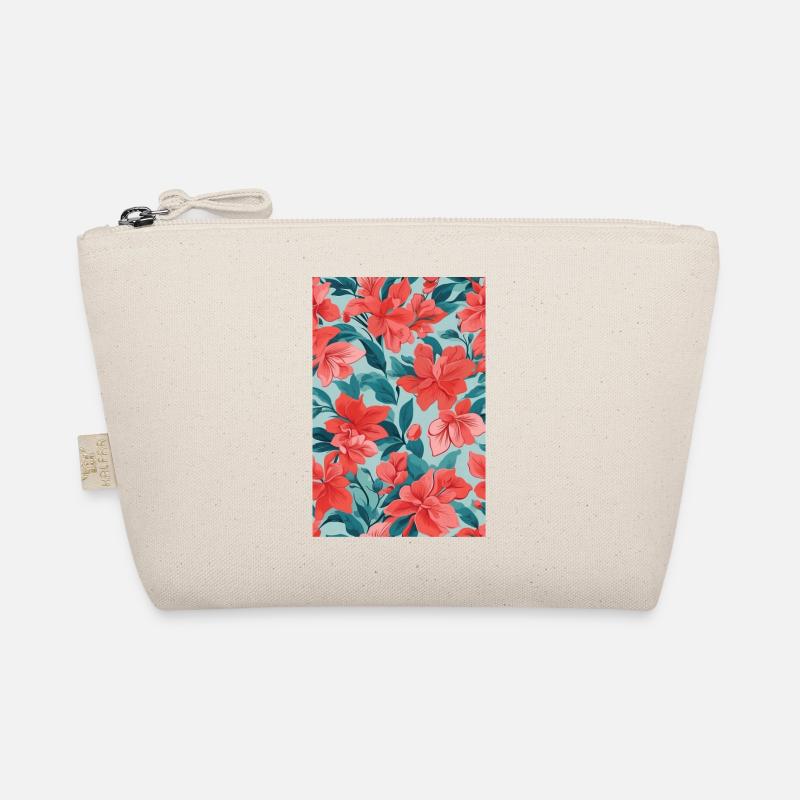 Rote Blumen Bio-Täschchen