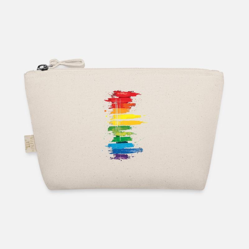 Dezentes und cooles Regenbogen-Design mit tropfender Pride-Flagge Bio-Täschchen