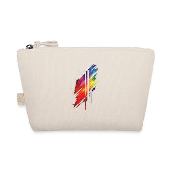 Subtle and Cool Dripping Pride Flag Rainbow Design - Organic Pouch - nature - Front