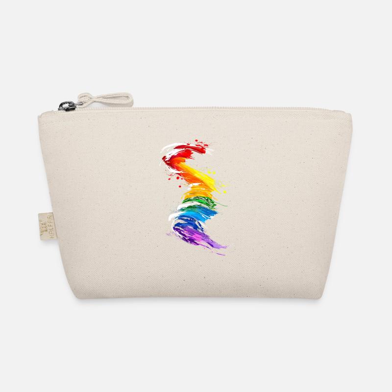 Abstraktes Regenbogen Pride Tornado Design - Lebendig - Bio-Täschchen - Natur