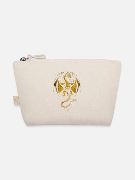 Golden dragon rampant - Organic Pouch - nature - Front