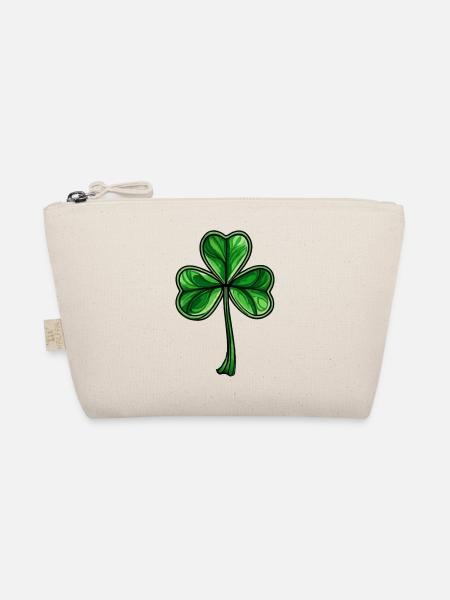 Shamrock St. Patrick's Day Irish Shamrock - Organic Pouch - nature - Front