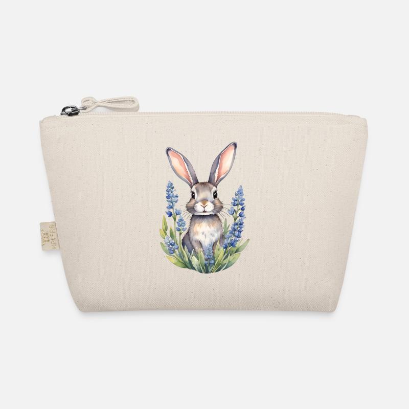Texas Bluebonnet Bunny Rabbit Organic Pouch