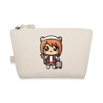 Kawaii Mignonne Petite Fille Voyageuse - Trousse biologique - nature - Devant