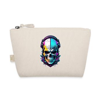 Skull Steampunk Neon - Organic Pouch - nature - Front