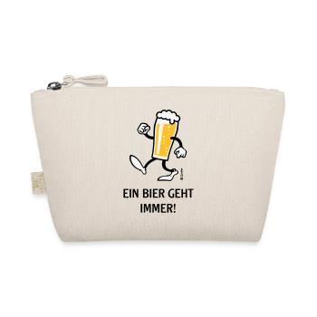 XEin Bier Geht Immer! (Bierchen / Cartoon Lustig) - Bio-Täschchen - Natur - Vorne