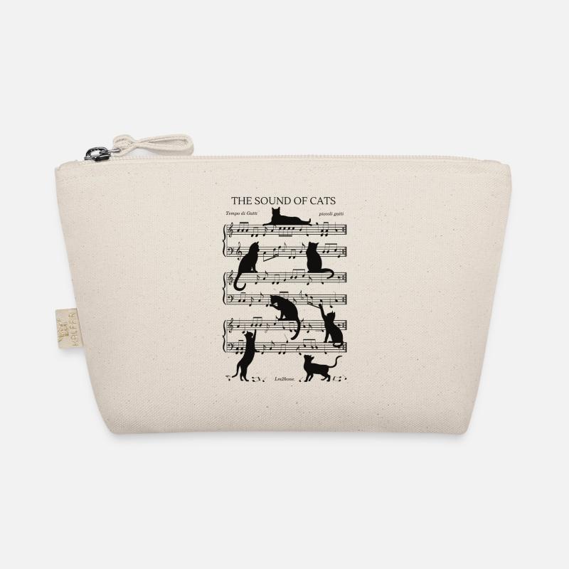 Chats musical notes black - Trousse biologique - nature
