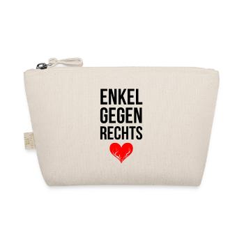 ENKEL GEGEN RECHTS mit Herz - Bio-Täschchen - Natur - Vorne