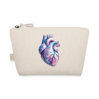 Stylized Human Heart - Organic Pouch - nature - Front