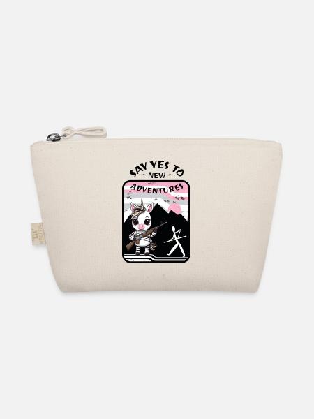 Zebra Unicorn - Organic Pouch - nature - Front