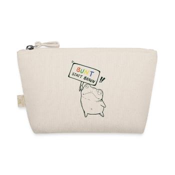 Colorful instead of Brown Demo Frog - Organic Pouch - nature - Front