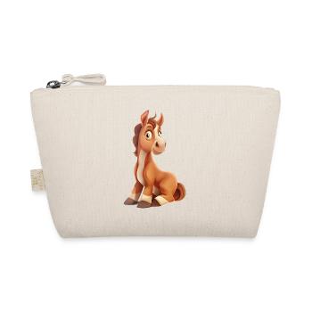 A funny sitting horse - Organic Pouch - nature - Front
