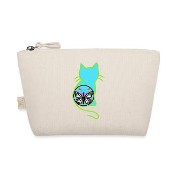 Vintage rétro printemps chat papillon des années 80 - Trousse biologique - nature - Devant