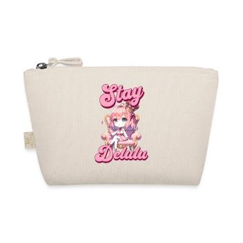 Stay Delulu Pink Anime Girl - Organic Pouch - nature - Front