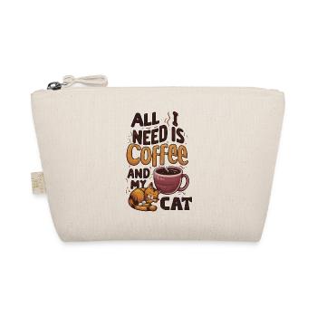 Kaffee und Katze für einen guten Tag - Bio-Täschchen - Natur - Vorne