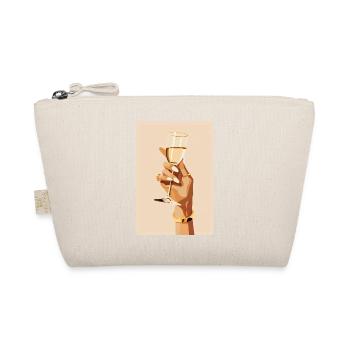 Cheers! Woman's hand with glass | AI - Organic Pouch - nature - Front