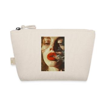 Femme fumeuse aux lèvres rouges | IA - Trousse biologique - nature - Devant