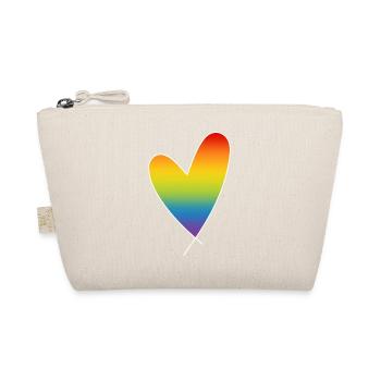 Rainbow Heart Rainbow Colors CSD Pride Month - Organic Pouch - nature - Front