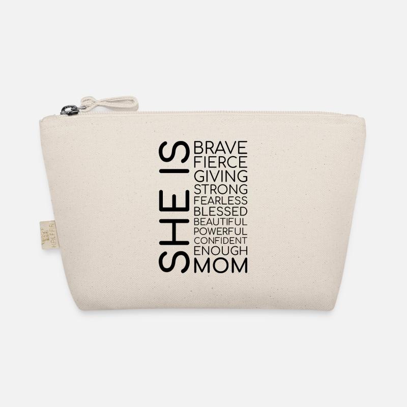 SHE Is Mom Vertical Words Organic Pouch
