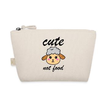 Cute not Food Vegan Sheep Design - Organic Pouch - nature - Front