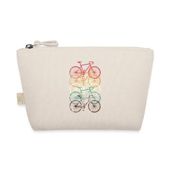 Fahrrad Rennrad Vintage Retro Grunge - Bio-Täschchen - Natur - Vorne