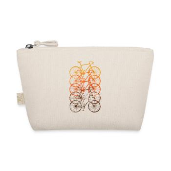 Fahrrad Rennrad Vintage Retro Grunge - Bio-Täschchen - Natur - Vorne