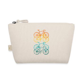 Fahrrad Rennrad Vintage Retro Grunge - Bio-Täschchen - Natur - Vorne