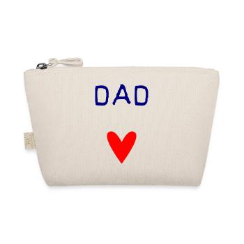 DAD. FATHER'S DAY. HAPPY FATHER'S DAY. HAPPY BIRTHDAY. - Organic Pouch - nature - Front
