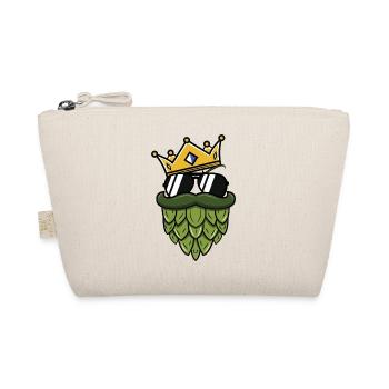Royales Design - König mit Hopfenbart  - Bio-Täschchen - Natur - Vorne
