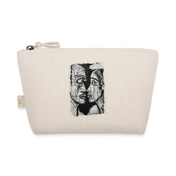 Abstract couple in black and white art - Organic Pouch - nature - Front