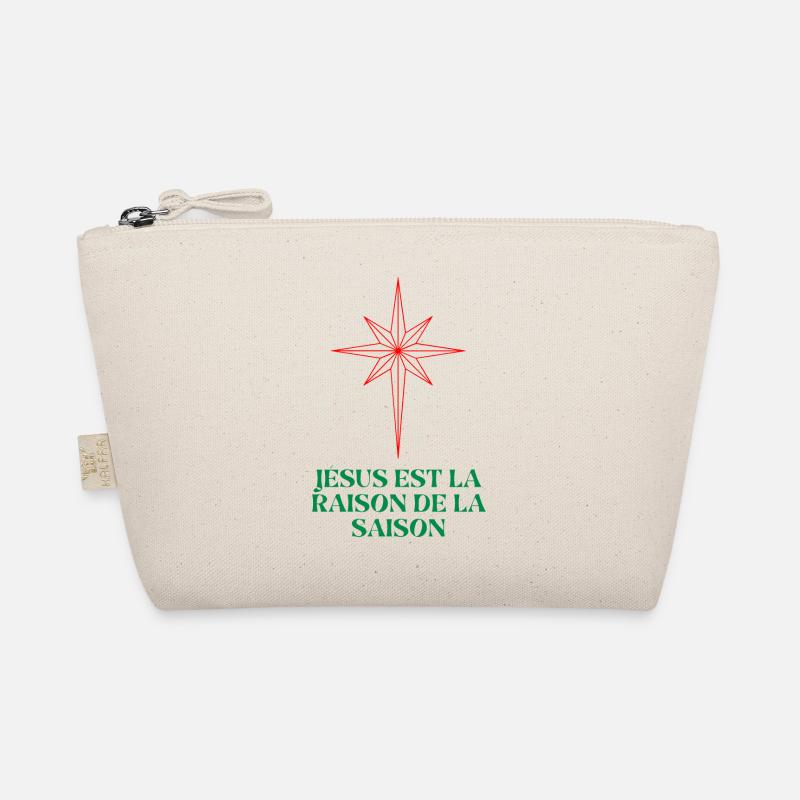 Weihnachtsstern mit religiösem Zitat - Bio-Täschchen - Natur