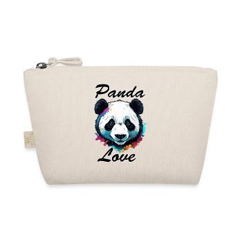 Panda / Tier / Zoo / Bambus / Wild / Kindlich - Bio-Täschchen - Natur - Vorne