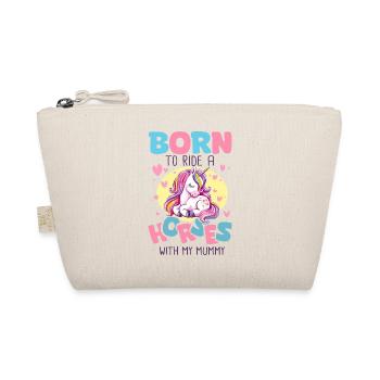 Né pour faire su cheval avec maman bébé cavalière - Trousse biologique - nature - Devant