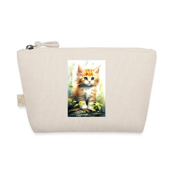 Cute and Lovely Kitten - Organic Pouch - nature - Front