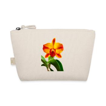 Cattleya Hybrid Orange Red Yellow Orchid Blossom - Organic Pouch - nature - Front