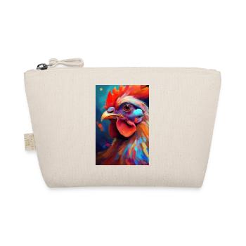 Ein buntes Huhn Portrait 3 - Bio-Täschchen - Natur - Vorne