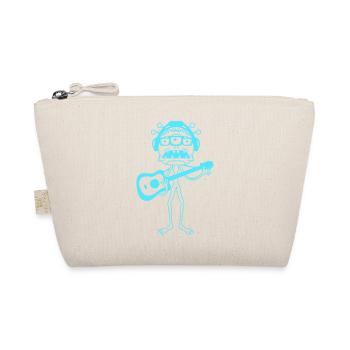 Cool Party Monster Alien Plays Guitar Music - Organic Pouch - nature - Front