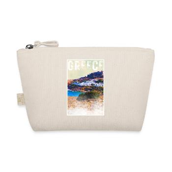 Greece Vintage Reiseposter mit der Stadt Lindos - Bio-Täschchen - Natur - Vorne