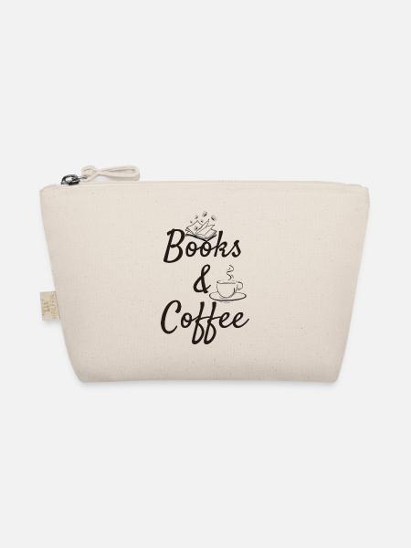 Books & coffee - Bio-Täschchen - Natur - Vorne