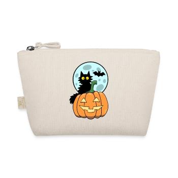 Cat on pumpkin - Organic Pouch - nature - Front