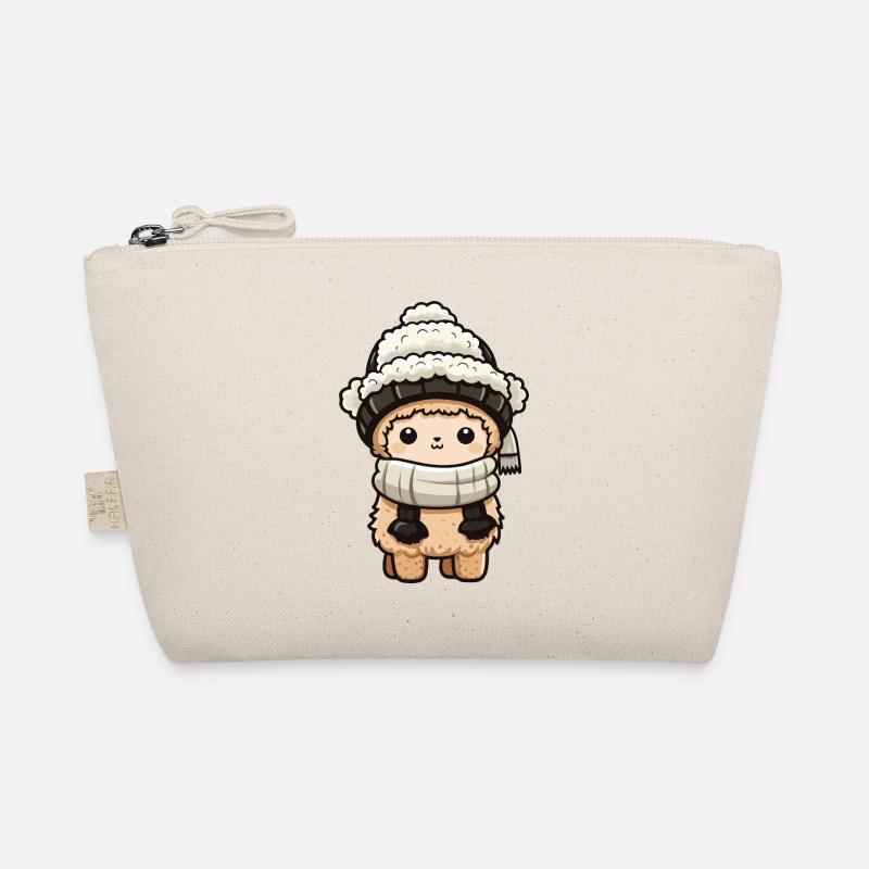 Alpaka Winter Lama Comic Niedlich Bio-Täschchen