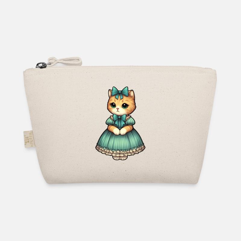 Vintage Dressed Kitten Organic Pouch