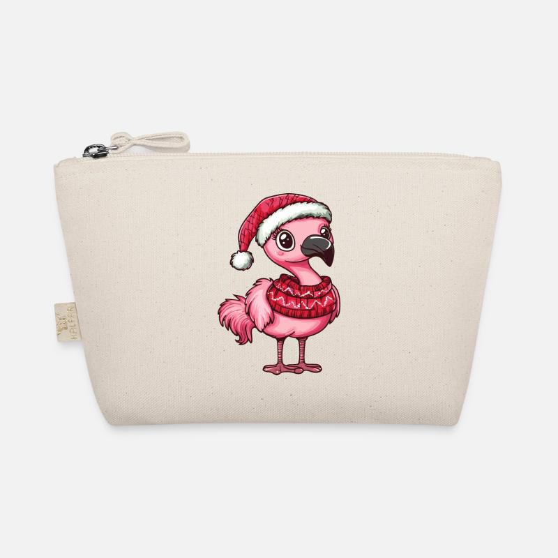 Flamingo Weihnachten Bio-Täschchen