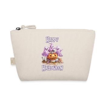 Halloween – Happy Halloween Sweet Ghosts & Pumpkin - Organic Pouch - nature - Front